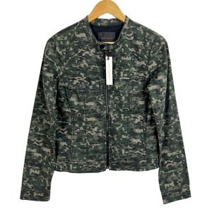 Sanctuary Women's Camo Bomber Jacket Green Brown Size S